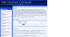 Desktop Screenshot of haynes-catalog.net